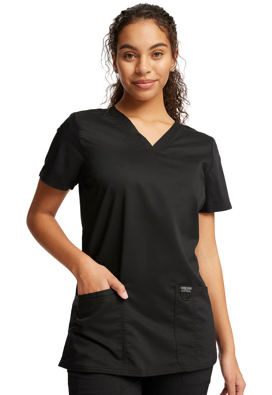 Women's 3-Pocket V-Neck Top (WW620)