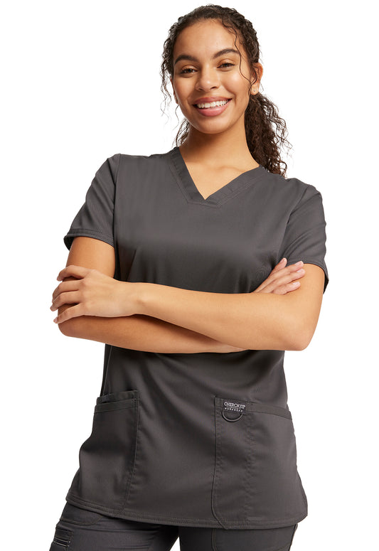 Women's 3-Pocket V-Neck Top (WW620)