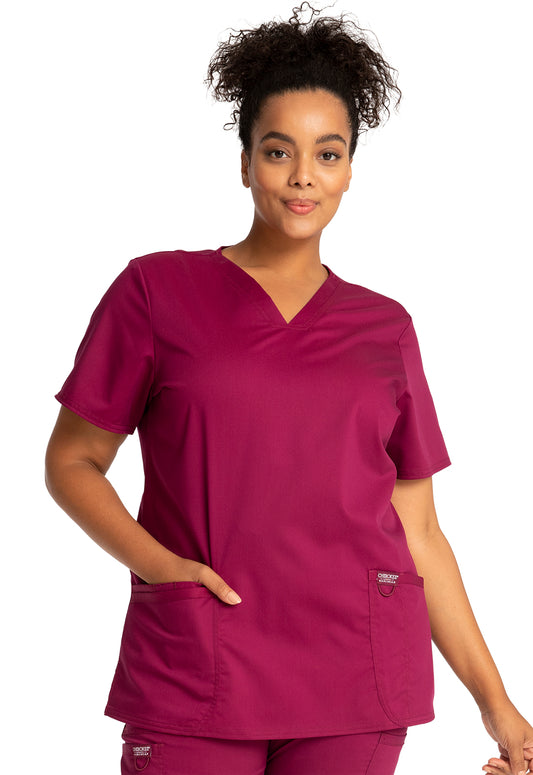 Women's 3-Pocket V-Neck Top (WW620)