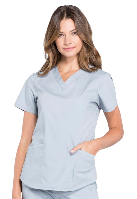 Women's 3-Pocket Ultra Soft V-Neck Top (WW665)