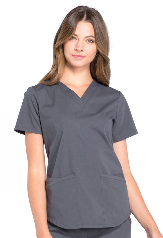 Women's 3-Pocket Ultra Soft V-Neck Top (WW665)