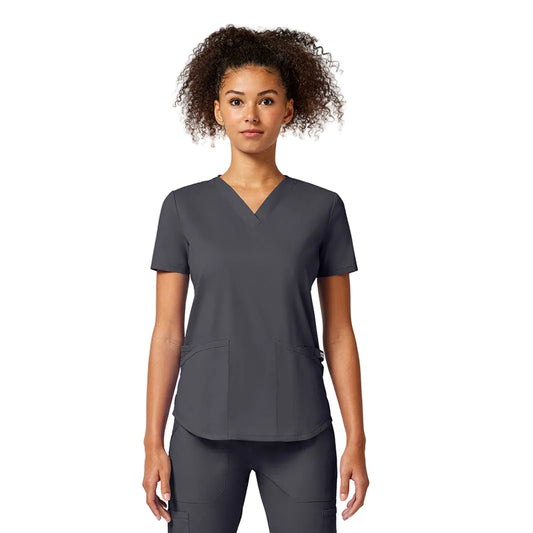 Women's 3-Pocket Ultra Soft V-Neck Top (WW665)