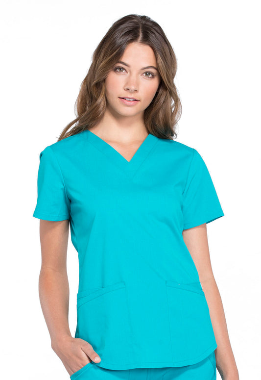Women's 3-Pocket Ultra Soft V-Neck Top (WW665)