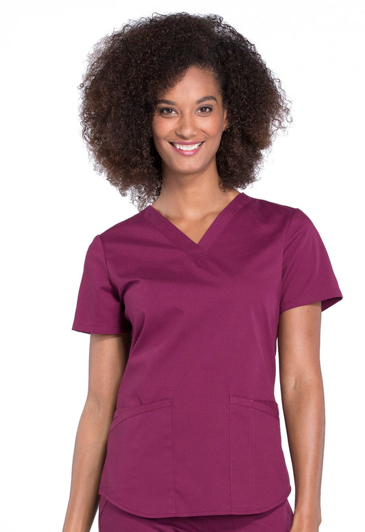 Women's 3-Pocket Ultra Soft V-Neck Top (WW665)