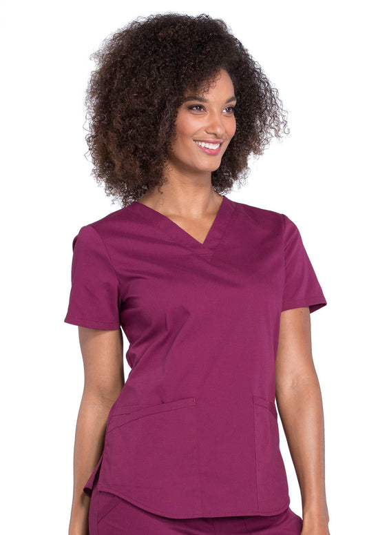 Women's 3-Pocket Ultra Soft V-Neck Top (WW665)