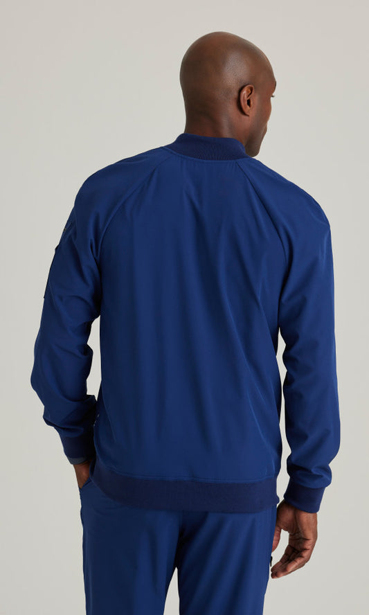 Men's Amplify 3-Pocket Knit Neck Bomber Warm-Up Jacket