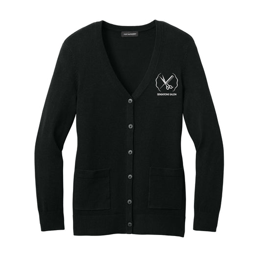 Port Authority® Women’s Easy Care Button-Up Cardigan Sweater with Logo