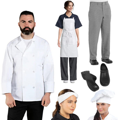 TEMPLATE Culinary Package | Chef Coats, Pants, & Accessories 2 of ea.