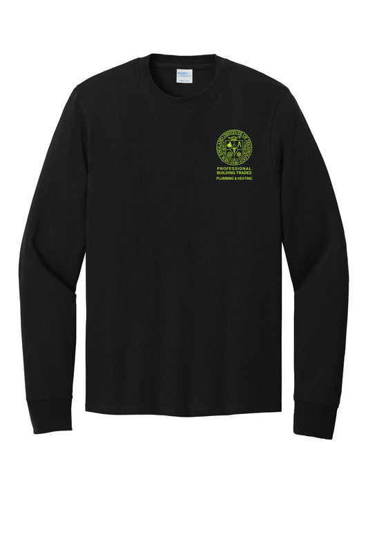 NEIT Plumbing & Heating Adult Core Cotton Black Long Sleeve Tee