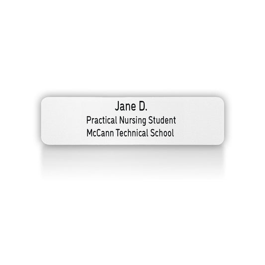 McCann Technical Practical Nursing Name Badge D-12