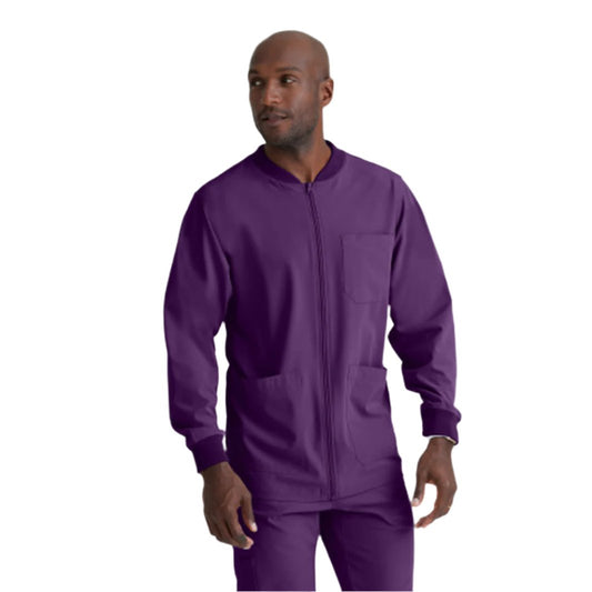 Men's Structure 3-Pocket Crewneck Warmup Scrub Jacket