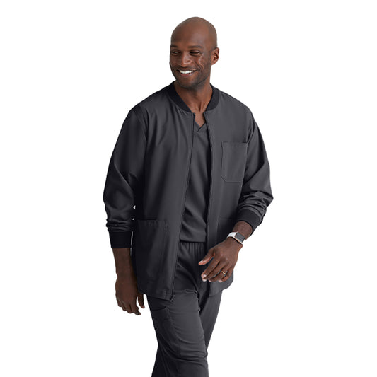 Men's Structure 3-Pocket Crewneck Warmup Scrub Jacket