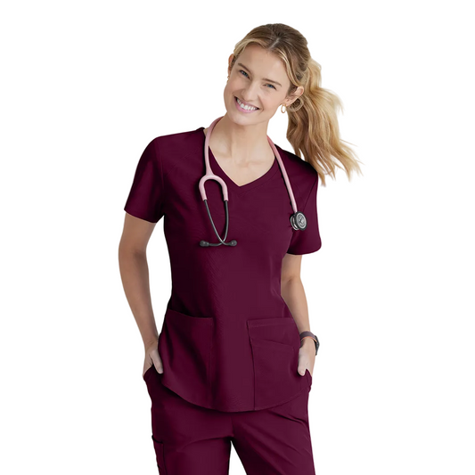 Women's Breeze 3-Pocket Curved V-Neck Top (SK101)