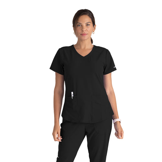 Women's Breeze 3-Pocket Curved V-Neck Top