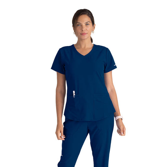 Women's Breeze 3-Pocket Curved V-Neck Top SK101