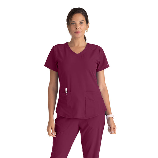 Women's Breeze 3-Pocket Curved V-Neck Top