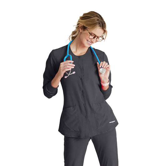 Women's Stability Warm-Up Scrub Jacket With Eco-Friendly Stretch Fabric