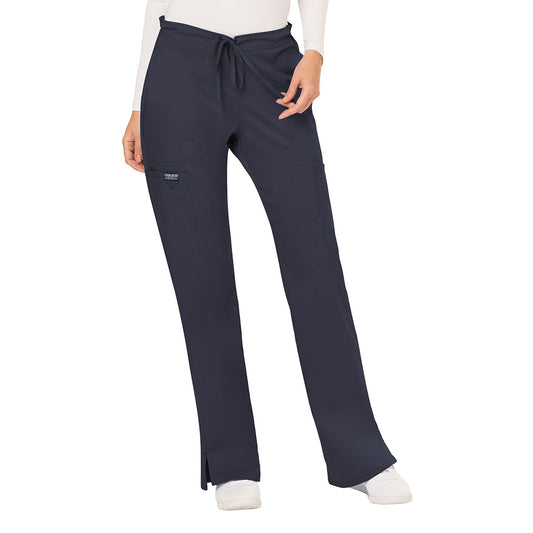 Women's Mid Rise Moderate Flare Drawstring Pant Petite