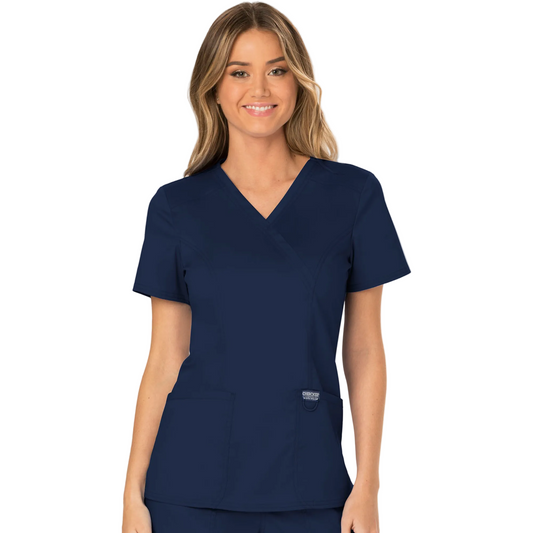 Women's 3 Pocket Mock Wrap Top (WW610)