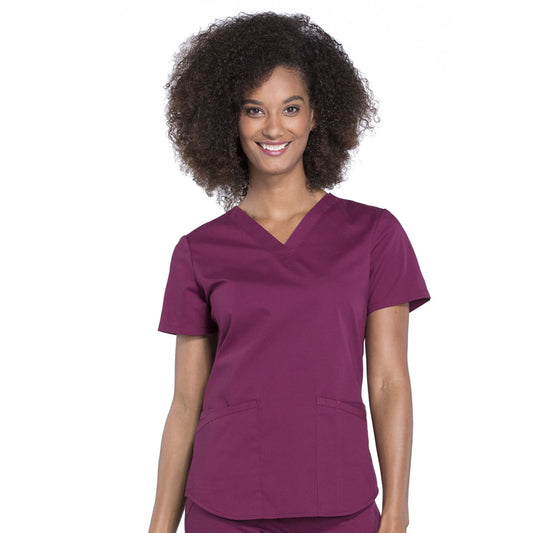 Women's 3-Pocket Ultra Soft V-Neck Top (WW665)